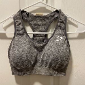 Gymshark Grey Vital Seamless Sports Bra Size: S